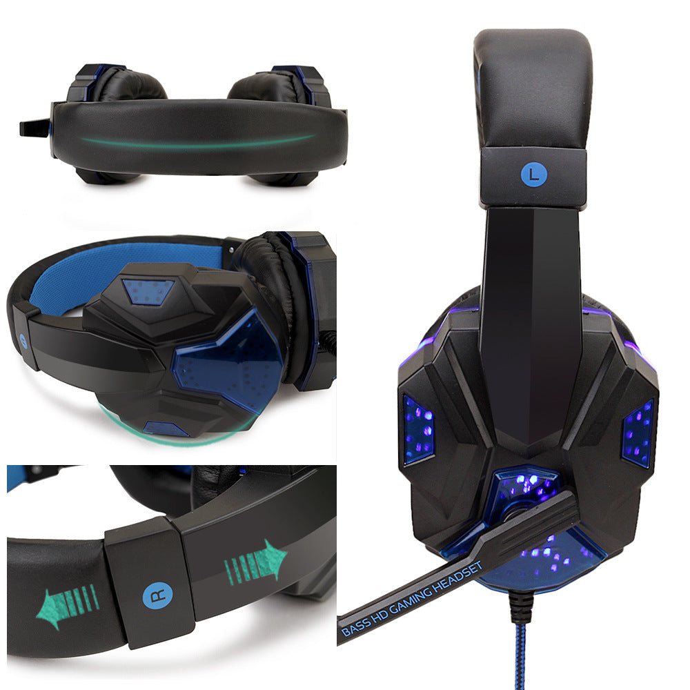 Wired PS5 Gaming Headphones with Light Up Feature