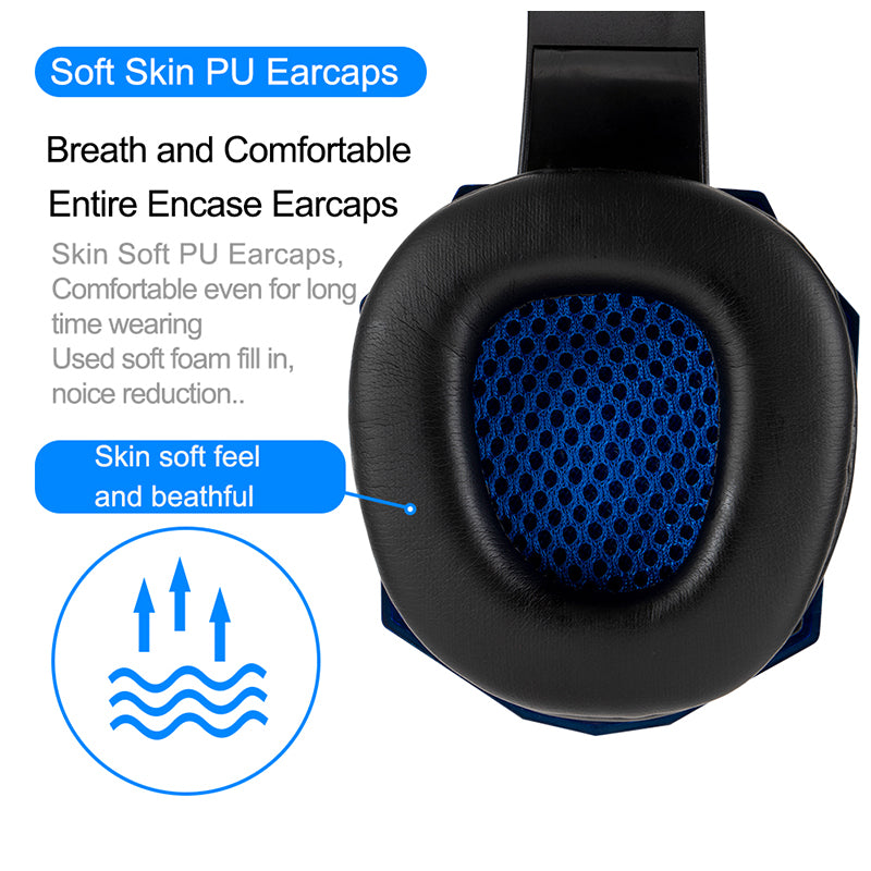 Wired PS5 Gaming Headphones with Light Up Feature