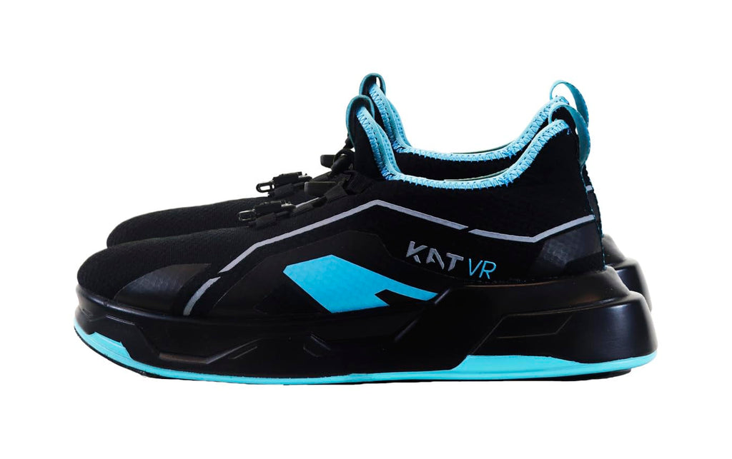 KAT Walk C2 VR Gaming SneakersEnhances The Virtual Reality Experience Comfortable and Lightweight for Long Hours of Play Perfect for Your VR DeviceBlack with Blue(Foot Length 23.5 Cm)