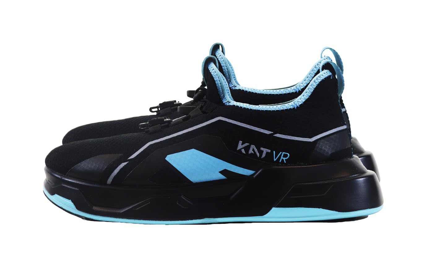 KAT Walk C2 VR Gaming SneakersEnhances The Virtual Reality Experience Comfortable and Lightweight for Long Hours of Play Perfect for Your VR DeviceBlack with Blue(Foot Length 23.5 Cm)