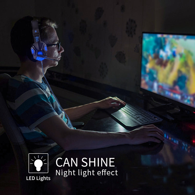 Wired PS5 Gaming Headphones with Light Up Feature