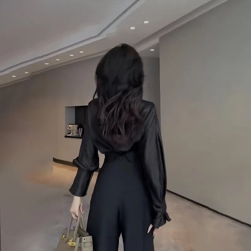 Women's Wide-Leg Drooping Trousers - Casual Fashion